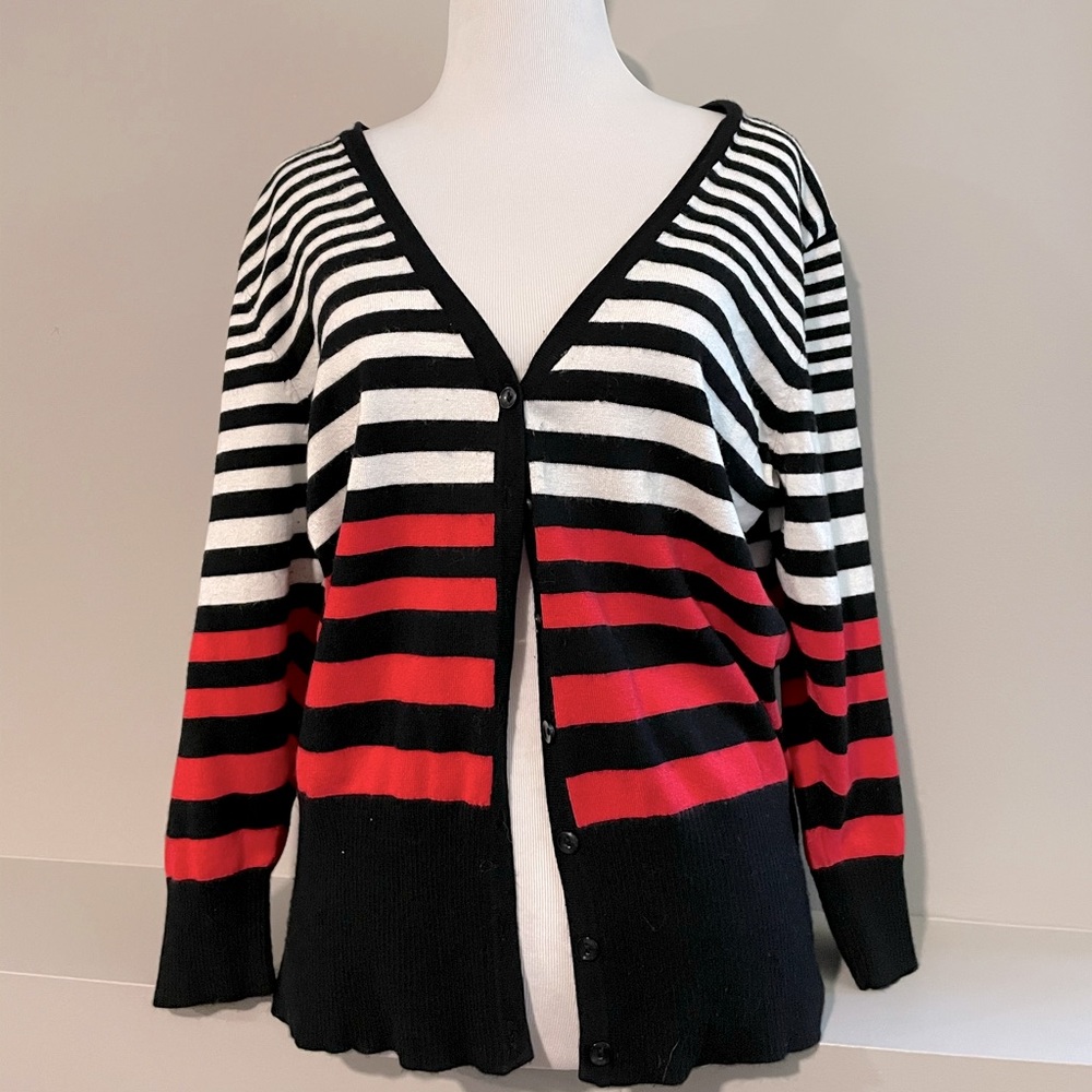 Maurices red stripe summer sweater